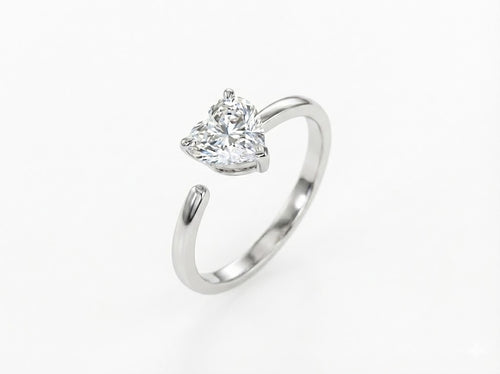 Pure Love Silver Heart Ring