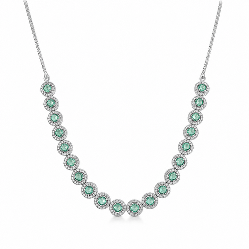 Tara Mint Blossom Zircon Necklace – anti-tarnish silver necklace by Nesiy