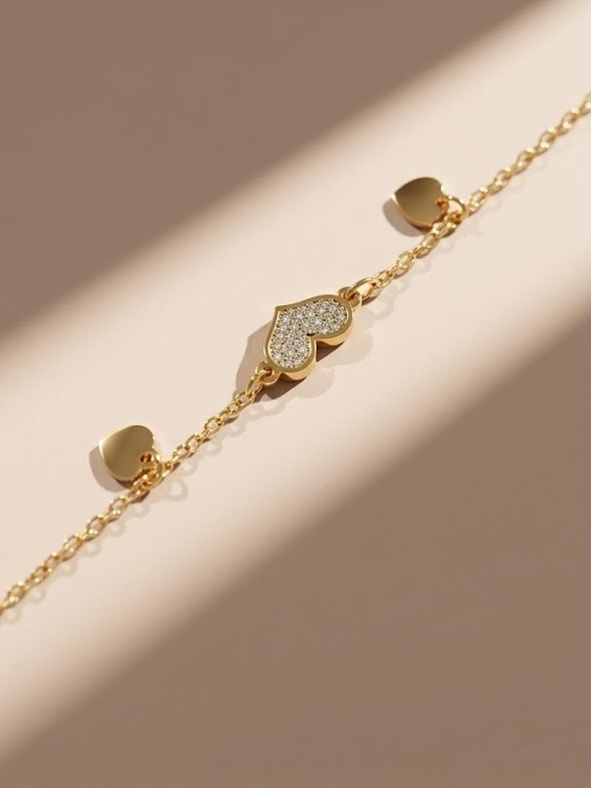 Minimal Heart Charm Bracelet