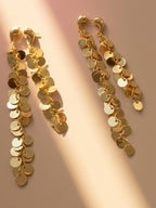 Golden Sequin Tassel Earrings