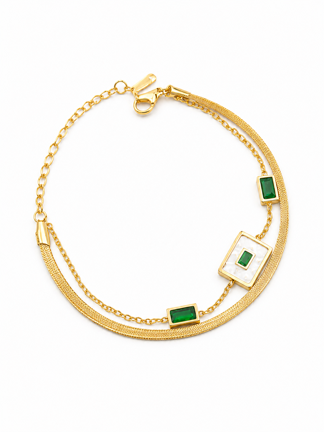 Emerald Baguette Bracelet