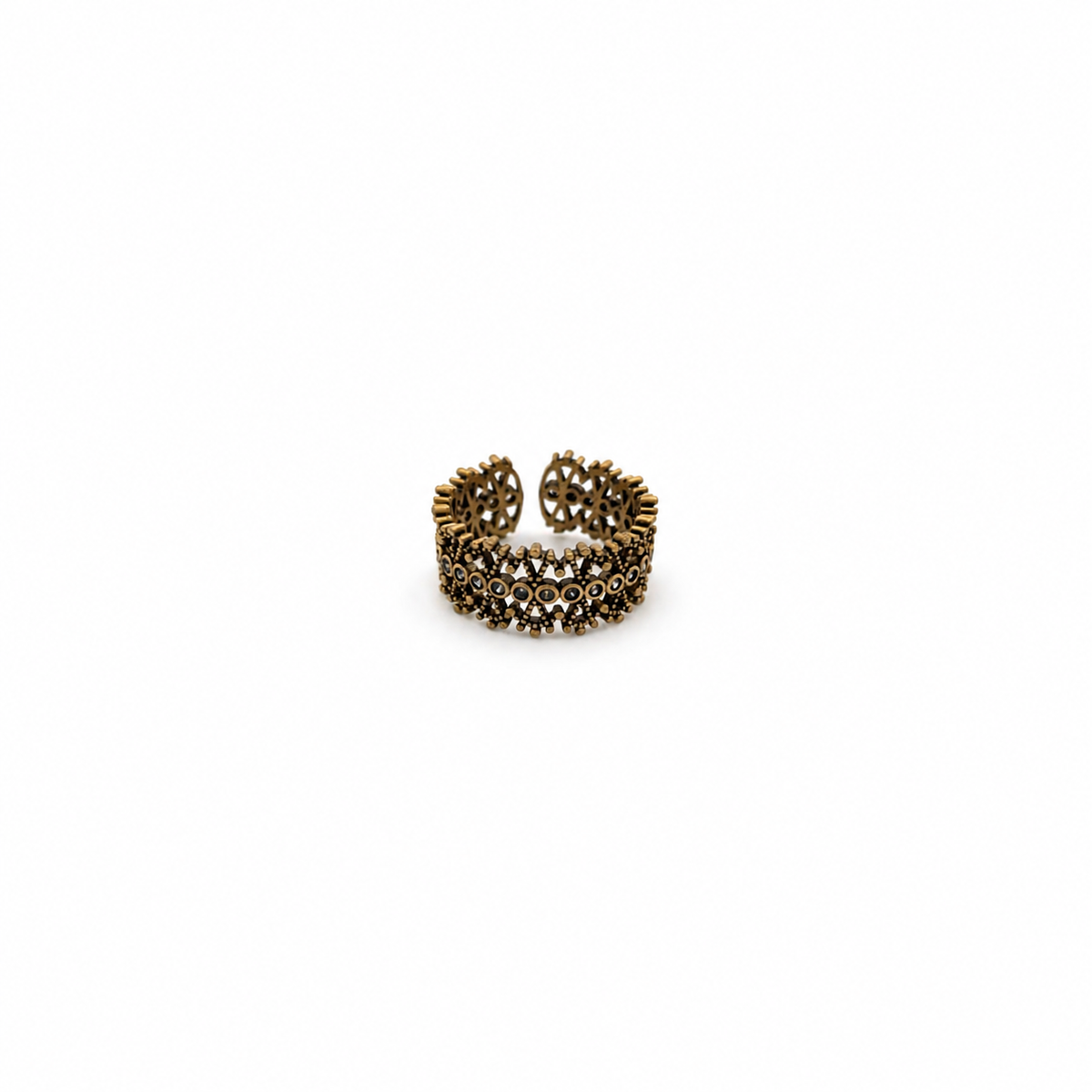 Designer Matte Finished Oxidise Ring – anti-tarnish ring by Nesiy (view 4)