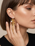 Sparkling Tassel Drop Earrings