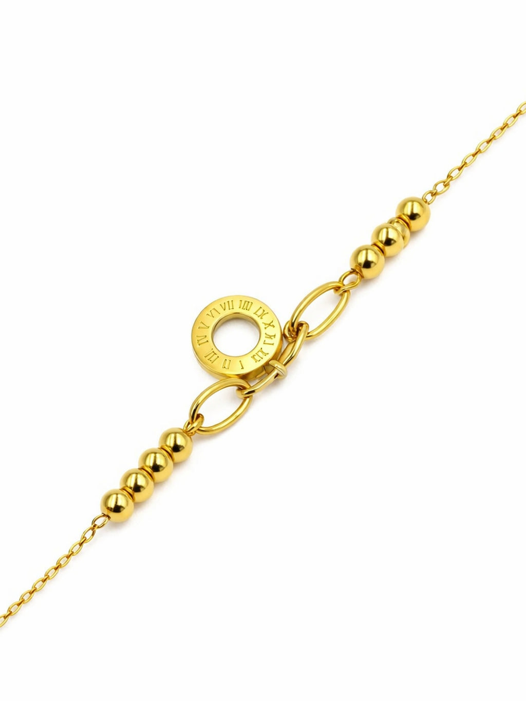 Golden Roman Charm Bracelet