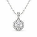 925 Silver Round Pendant With Cz Stones