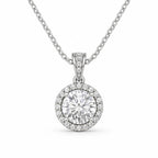 925 Silver Round Pendant With Cz Stones