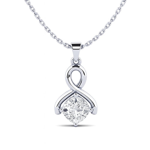 Delicate Solitaire Infinity Pendant