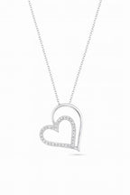 Dual Heart Silver Charm Pendant