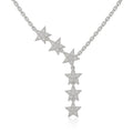 Celestial Glow Silver Star Pendant Necklace