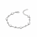 Stormy Silver Zircon Bracelet