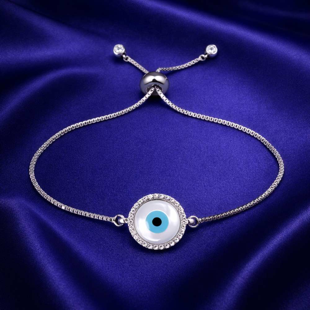 Silver Evil Eye Guardian Bracelet