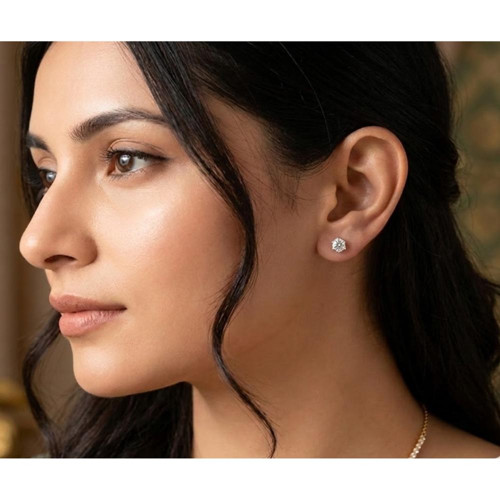 Periwinkle Petal Silver Studs