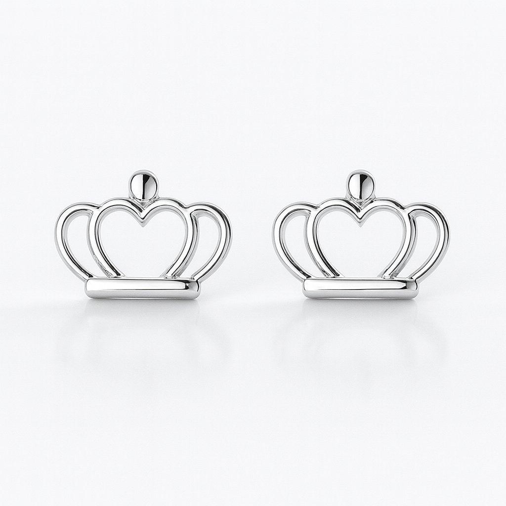 Silver Tiara Earrings
