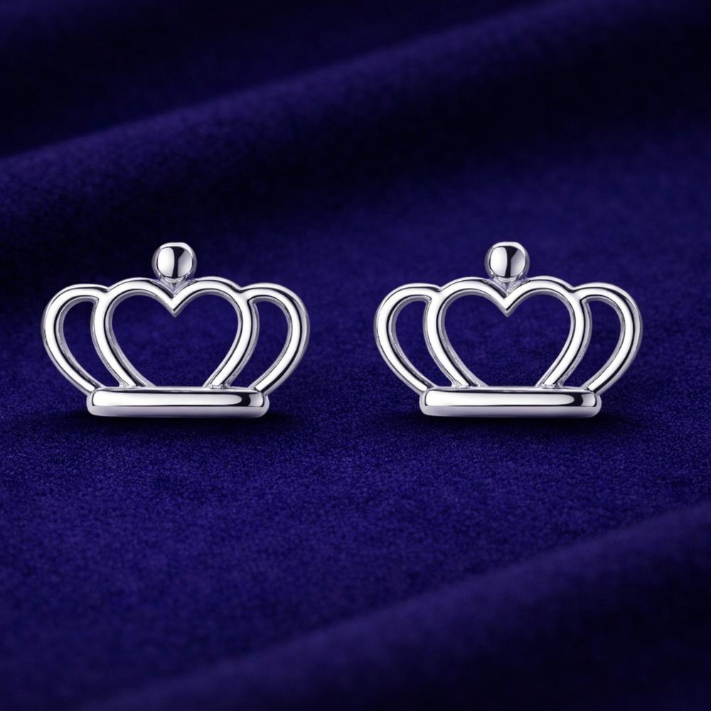 Silver Tiara Earrings