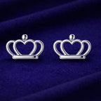 Silver Tiara Earrings