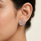 Silver Tiara Earrings