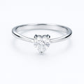 Glistening Heart Silver Ring