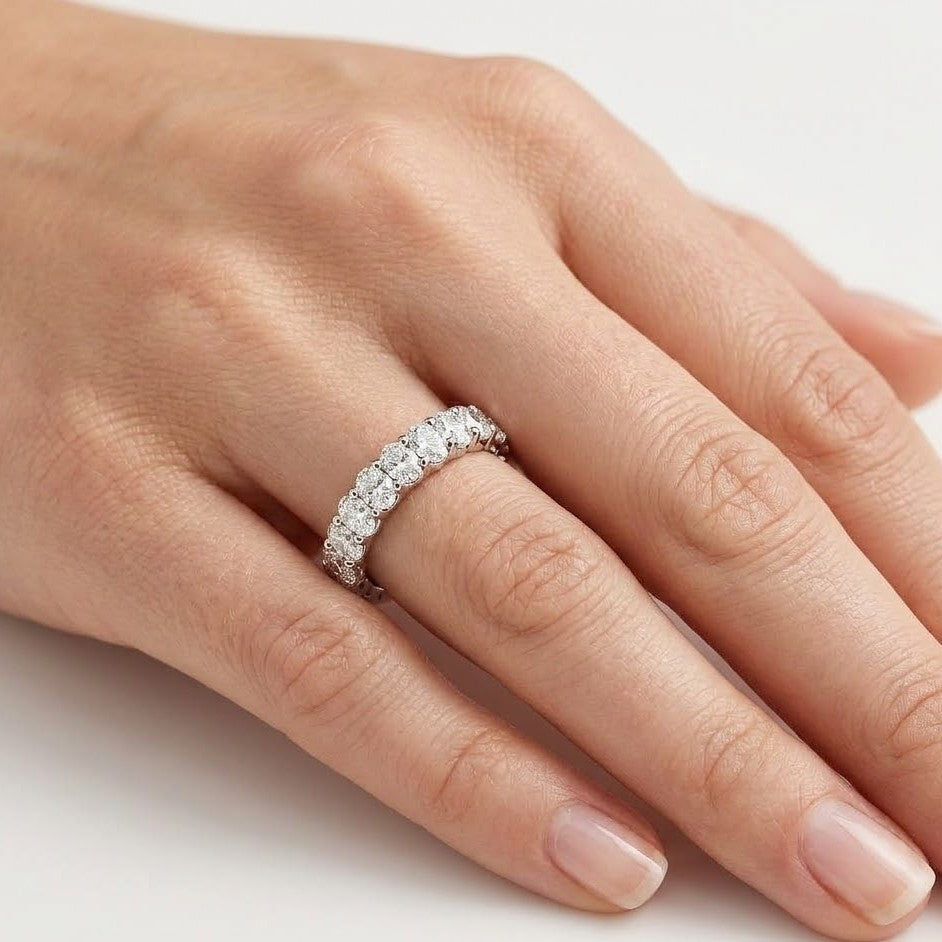 Moonlit Diamond Zircon Halo in Silver