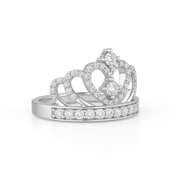 Majestic Silver Crown Ring