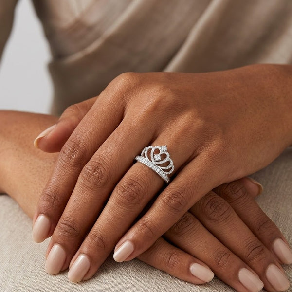 Majestic Silver Crown Ring