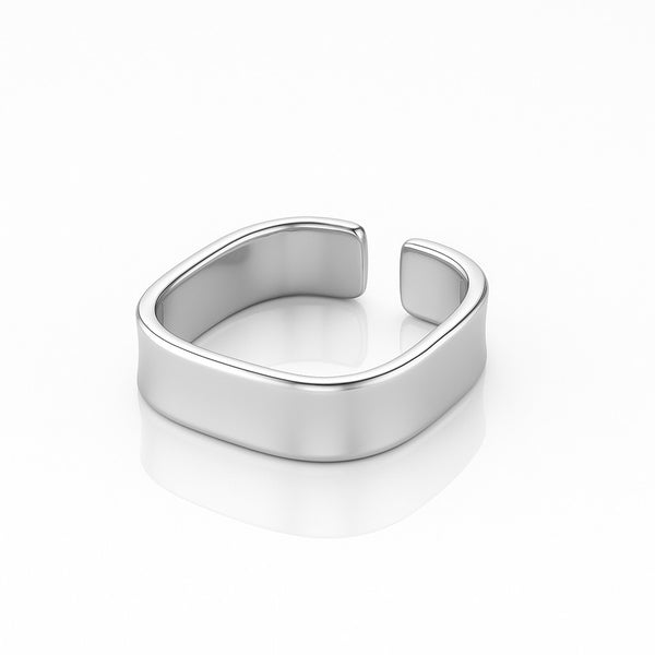 Modern Minimalist Silver Ring For Men