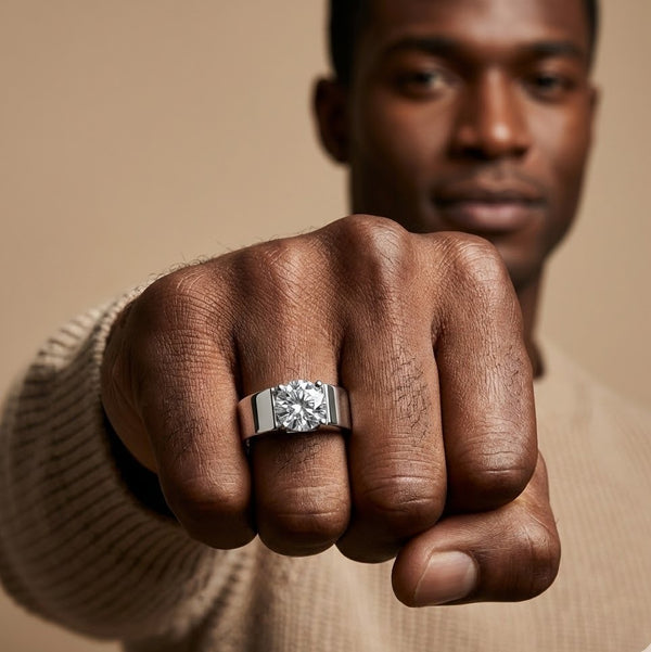 Lone Star Silver Diamond Ring
