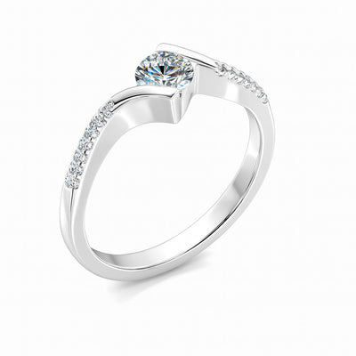Prism Silver Love Diamond Ring