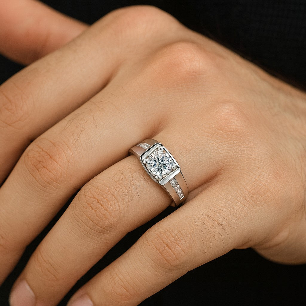 Bold Silver Men Ring
