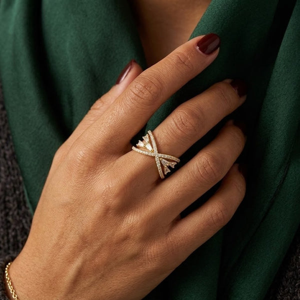 Gleaming Serenity Ring – anti-tarnish gold ring by Nesiy (view 2)