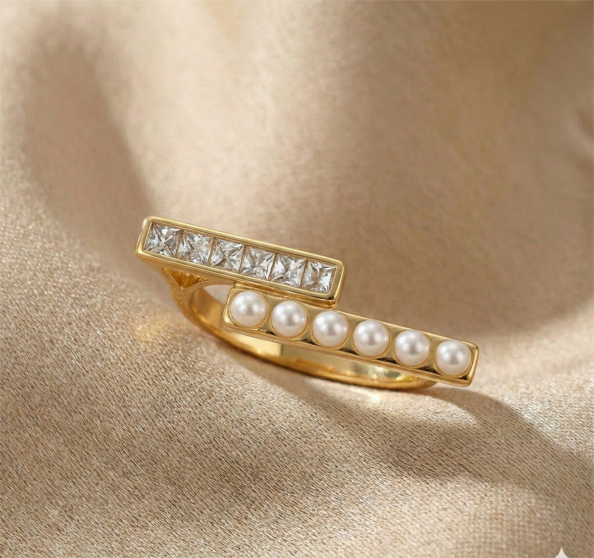 Chic Layer Artisan Ring – anti-tarnish gold ring by Nesiy (view 3)