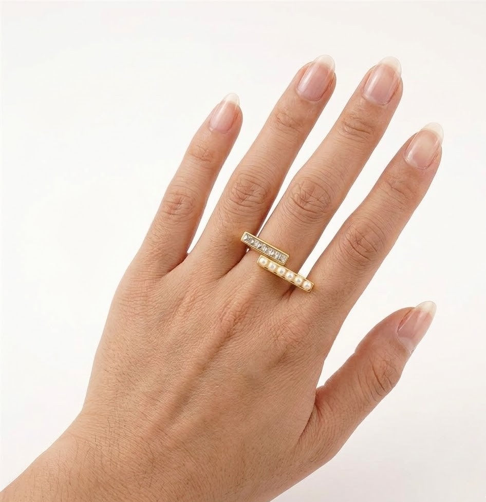 Chic Layer Artisan Ring – anti-tarnish gold ring by Nesiy (view 4)