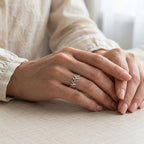 Leaf Line Minimal Ring – anti-tarnish silver ring by Nesiy (view 2)