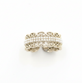 Ayesha Ring Designed with Small Pearl Bedds – anti-tarnish gold ring by Nesiy