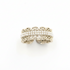 Ayesha Ring Designed with Small Pearl Bedds – anti-tarnish gold ring by Nesiy