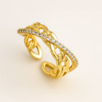 Two Layered Anti Tarnish Ring – anti-tarnish gold ring by Nesiy (view 3)