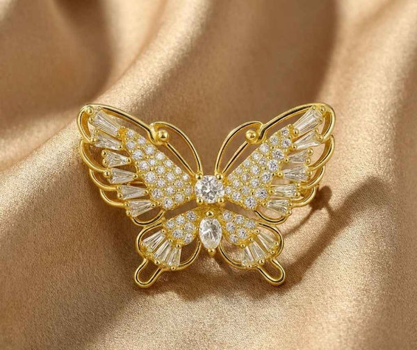 Regal Golden Butterfly Ring – anti-tarnish gold ring by Nesiy (view 3)