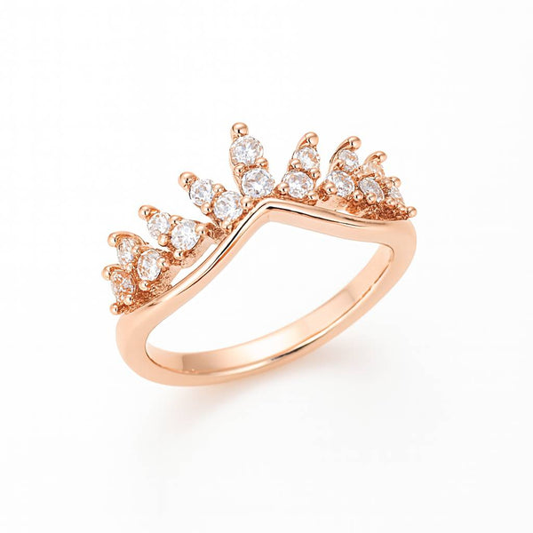 Rose Gold Crown Ring – anti-tarnish rose gold ring by Nesiy (view 3)