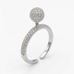 Universal Sphere Ring – anti-tarnish silver ring by Nesiy (view 3)