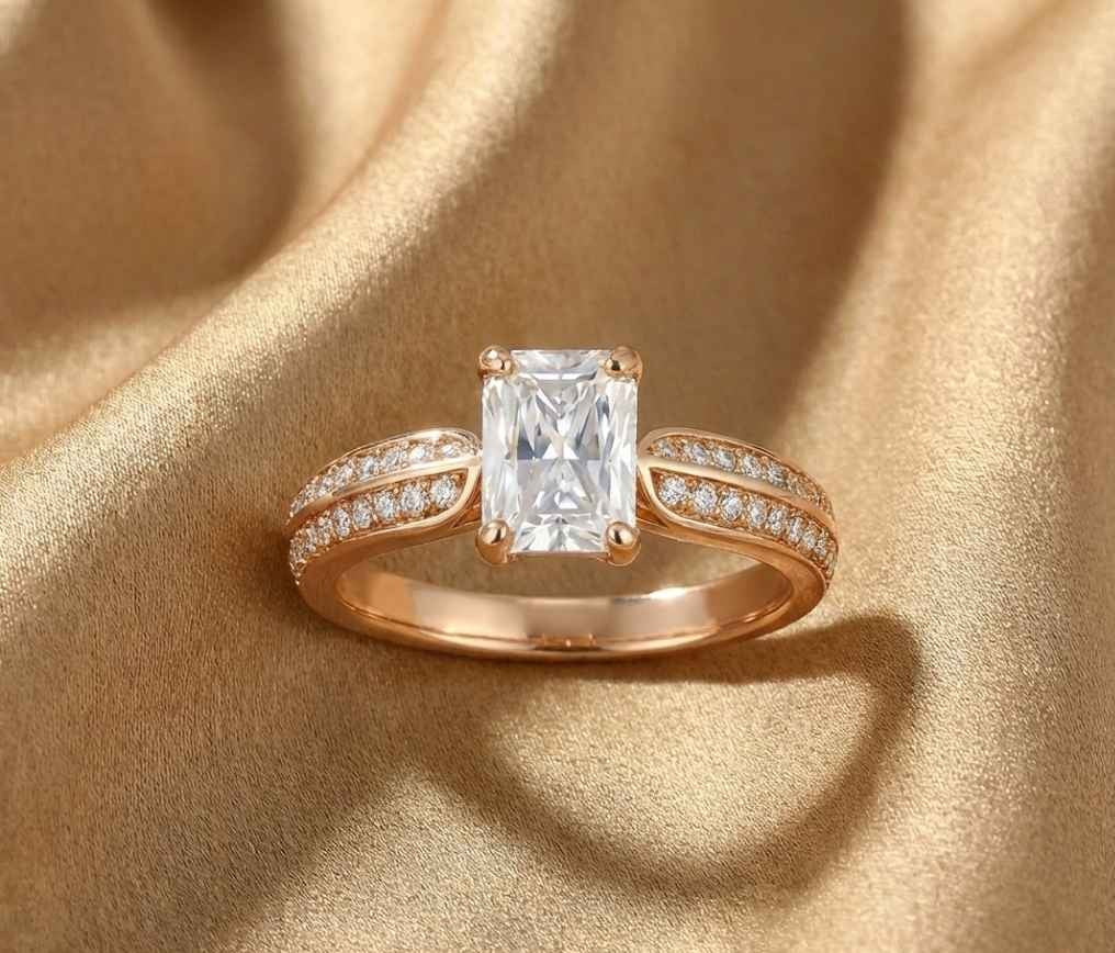 Serene Radiant Proposal Ring – anti-tarnish silver ring by Nesiy (view 3)
