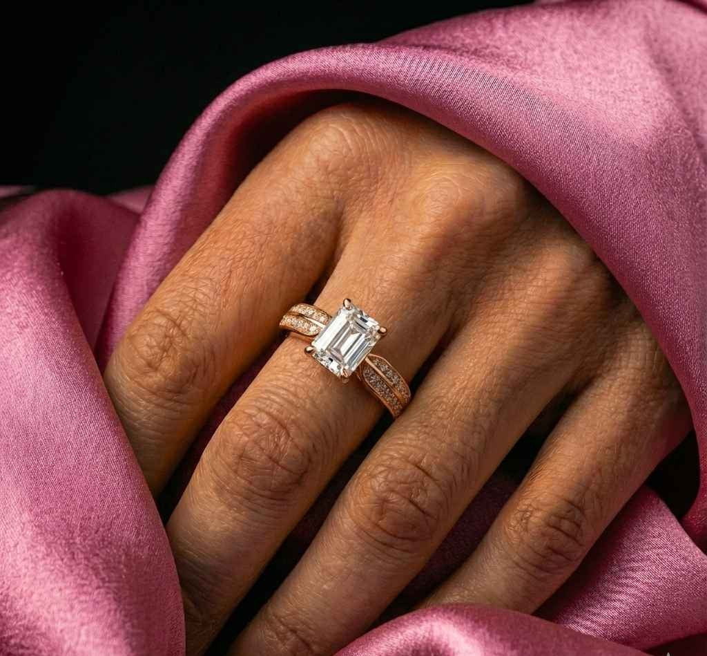 Serene Radiant Proposal Ring – anti-tarnish silver ring by Nesiy (view 4)