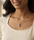 Ocean Drop Brass Pendant – anti-tarnish silver pendant by Nesiy (view 4)