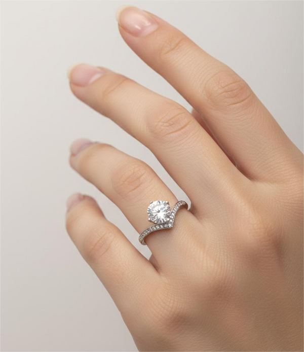 Jannat Love Forever Diamond Ring – anti-tarnish silver ring by Nesiy (view 2)
