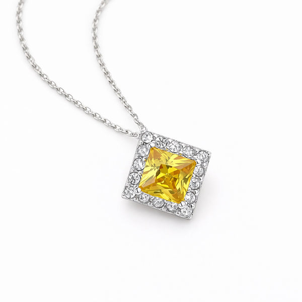 Mesmerizing Square Yellow Brass Pendant – anti-tarnish silver pendant by Nesiy