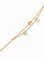 Golden Butterfly Layered Bracelet