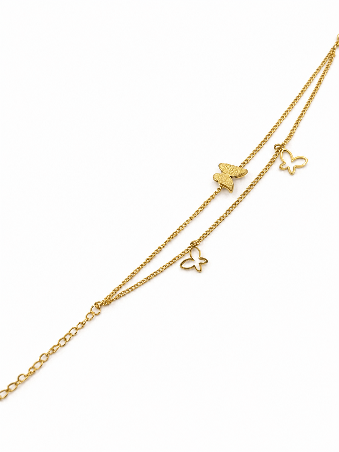 Golden Butterfly Layered Bracelet