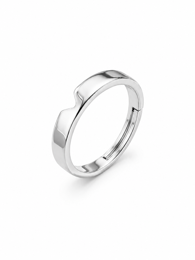 V cut Sleek Band Ring For Him