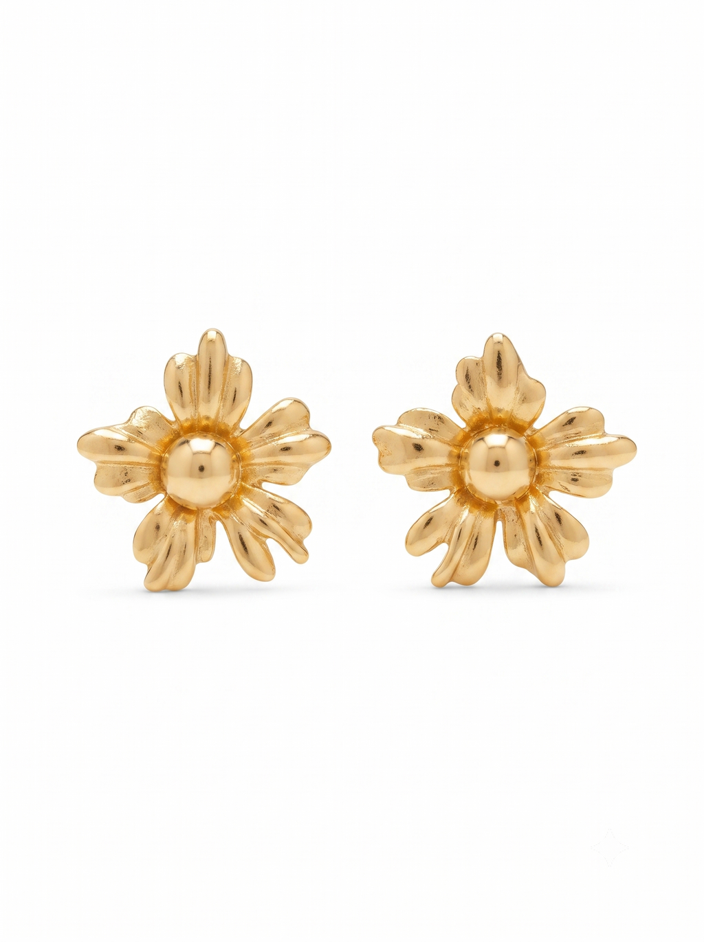 Golden Daisy Stud Earrings | Anti-Tarnish 18K Gold-Plated Jewellery