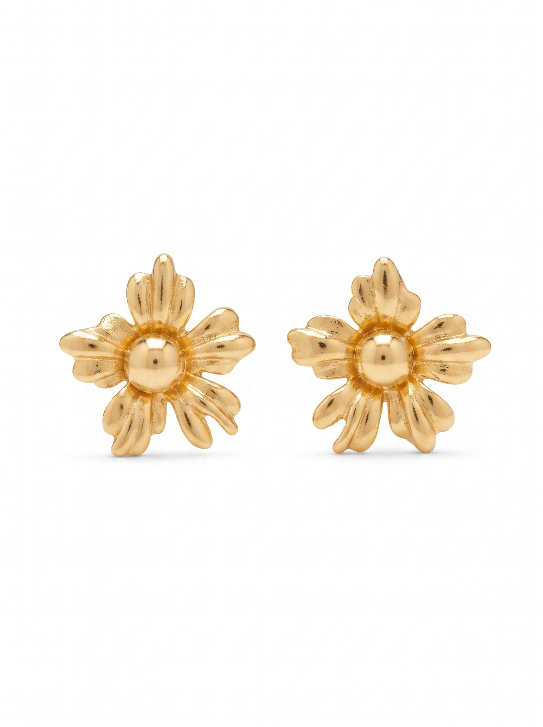 Golden Daisy Stud Earrings | Anti-Tarnish 18K Gold-Plated Jewellery