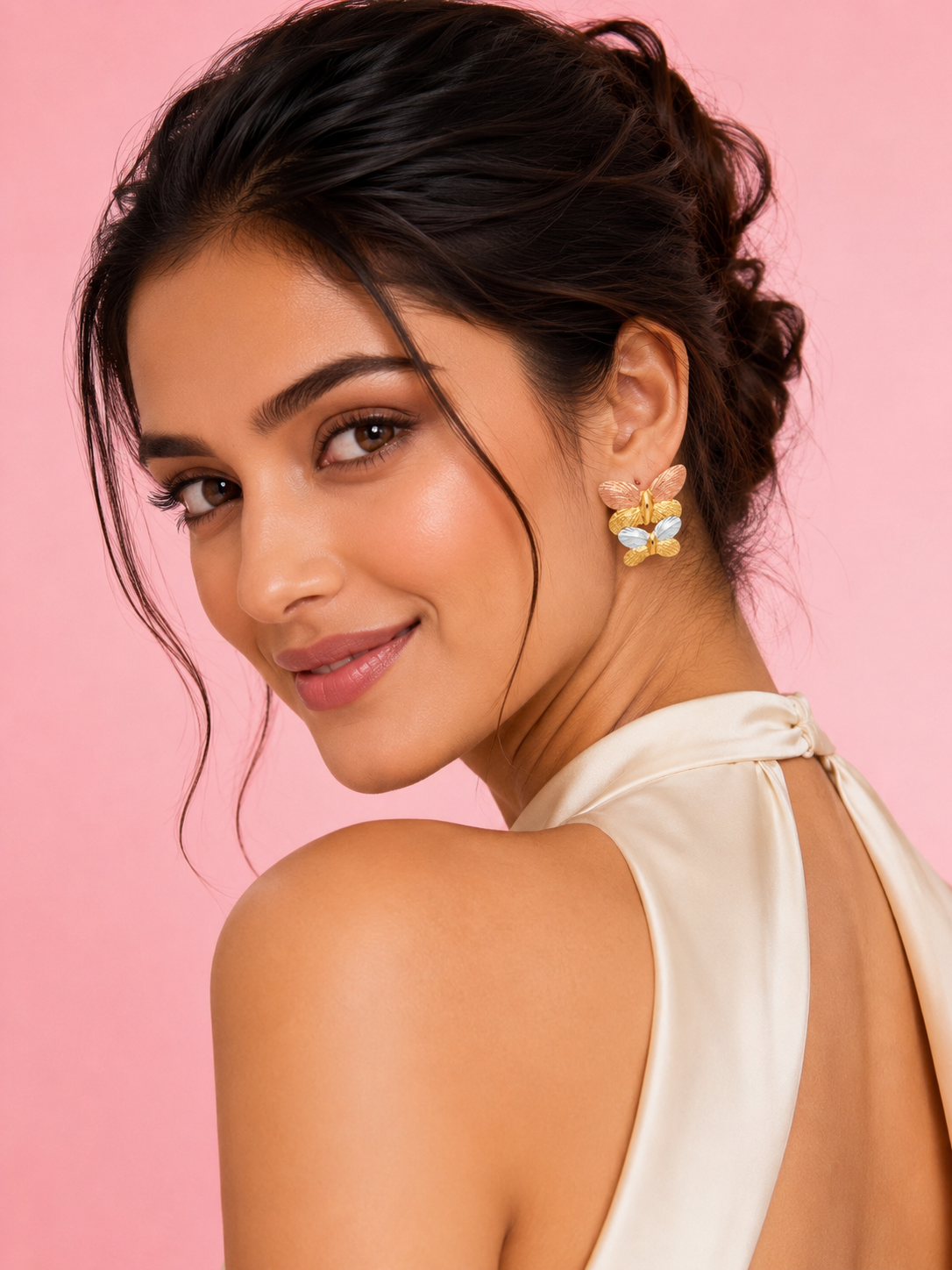 Dual Butterfly Stud Earrings | Premium Anti-Tarnish Jewellery for Women