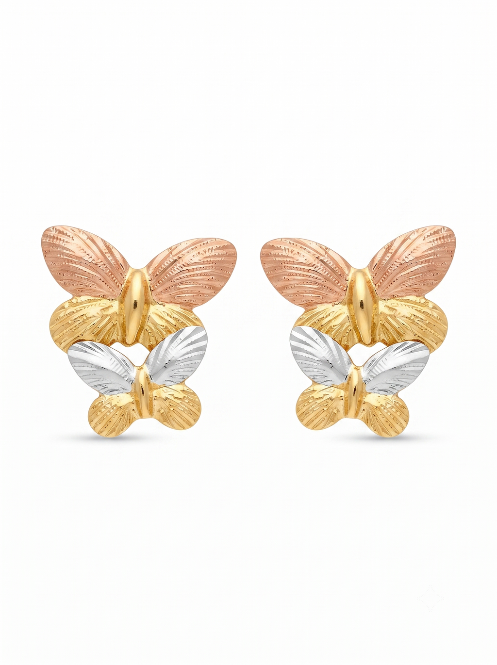 Dual Butterfly Stud Earrings | Premium Anti-Tarnish Jewellery for Women